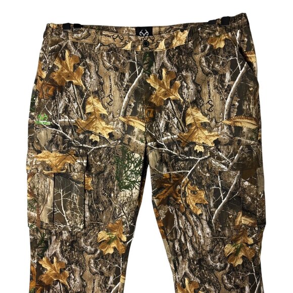 Realtree EDGE Camo Cargo Pants Mens XXL 44 46 Elastic Waist 32" Inseam Hunting - Picture 7 of 8
